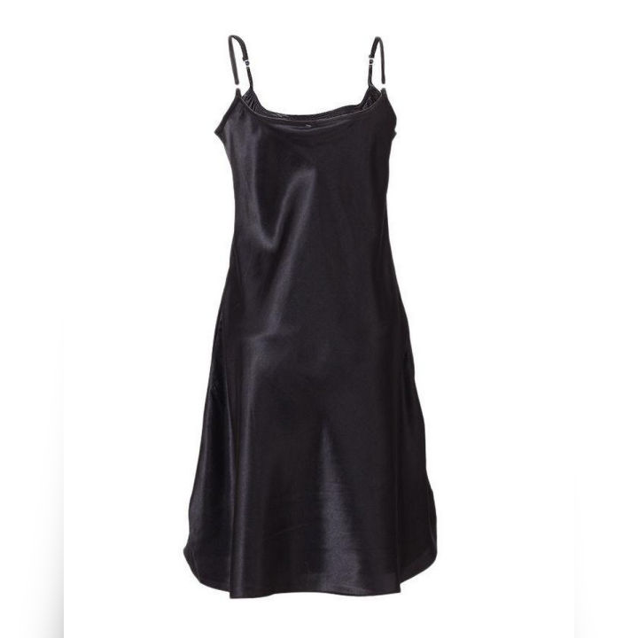 Valerie%20silky%20satin%20Short%20Nighty%20adjustable%20straps%20lingerie%20-%20Image%203