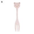Dessert Spoon Smooth Surface Cute Cartoon Children Wooden Spoon Fork. 