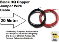 10/20/30/40/50 Meter Black/Red HQ Copper Jumping / Jumper Wire Extension Cable Circuit For Board Soldering DIY Projects DC Motors, Pumps | Black/Red Wires - 10M/20M/30M/40M/50M. 