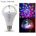 [High Quality] Rotary bulbs crystal magic lamp Wedding Chriistmas lights RGB Rotating color led bulb. 