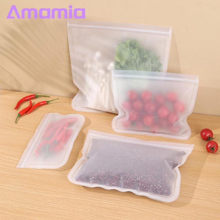 Reusable Food Storage Bags Reusable Food Freezer Bags Keep Fruits Vegetables with Transparent Self sealing Eva Bags Kitchen Organizer Self Sealing Bag Daraz.pk