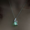 Glow In the Dark Mermaid Shaped Pendant Locket- Glowing Necklace For Women And Men. 