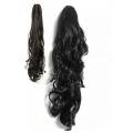 Wavy Curly Synthetic Hair Extension - Black Natural Looking A Grade Material. 