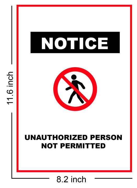 Notice%20Authorized%20Person%20Only%20Sticker,%20A4%20size%20-%20Image%203