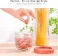 Set of 2 - Cat Paw Shape Glass Jars, Multipurposed Storage Jars, Glass Storage Sealed Jar Cup, Food Storage Containers, Canister Set for Kitchen Counter with Stackable Airtight Lid. 
