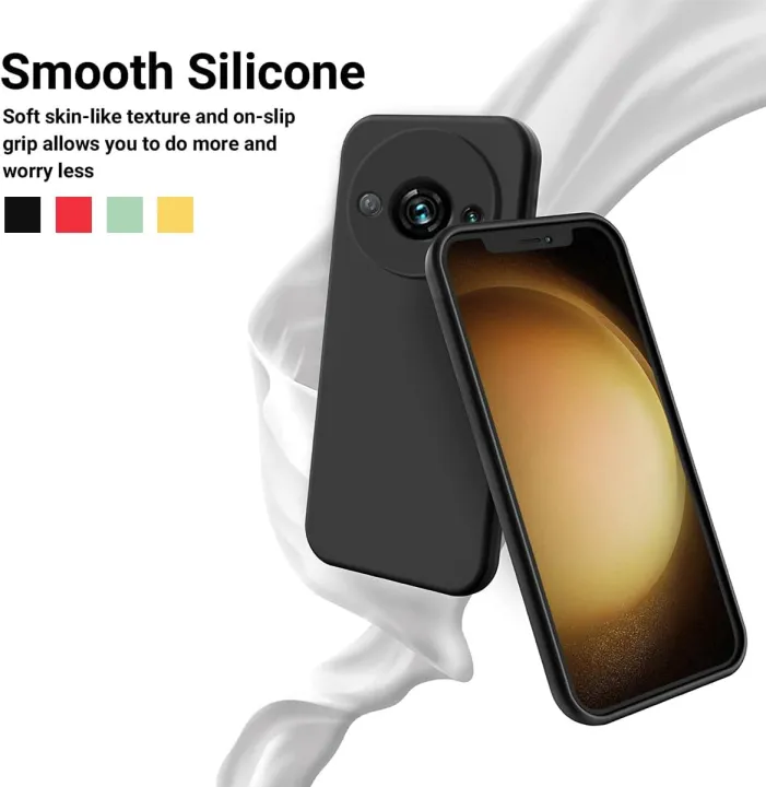 Redmi%20A3%20Case,Redmi%20A3%20Phone%20Case,Slim%20Liquid%20Silicone%20Full%20Covered%20Soft%20%20Case%20Cover%20-Black%20-%20Image%202