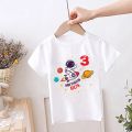 Astronaut Birthday Shirt Kids Birthday Party T-Shirt Boy Shirt Astronaut Theme Tops Clothes Space Print Child Short Sleeve Tee. 