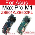 USB Charger Port Connector Flex Cable Board Module For ASUS ZenFone Max Pro M1 ZB601KL ZB602KL Charging Jack Dock Board. 