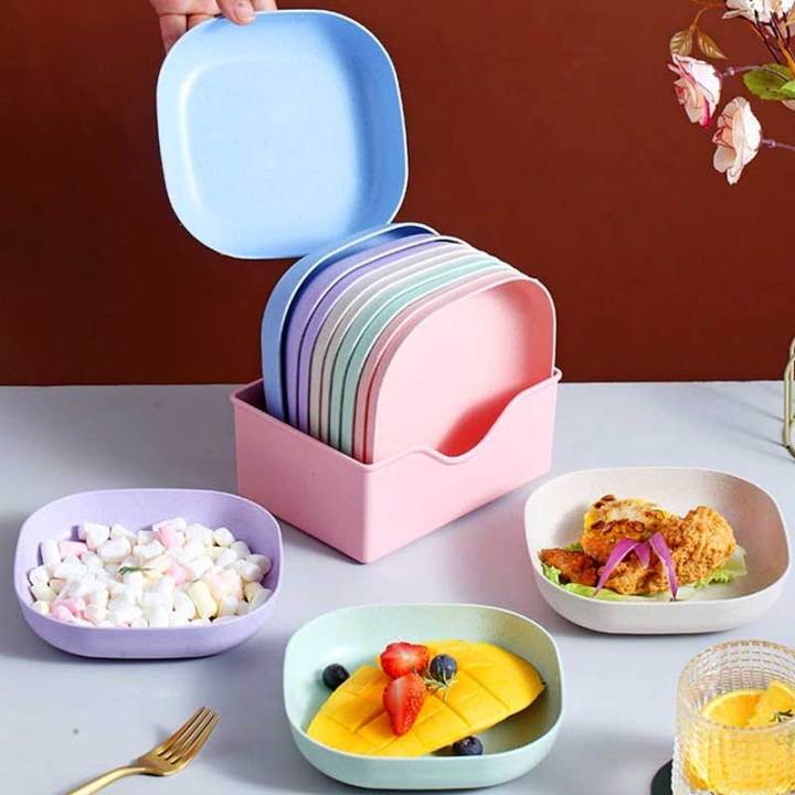 New%20High%20Quality%20pack%20Of%2010%20Colorful%20Plastic%20Palate,%20Durable%20Reusable%20Plastic%20Plate%20Set%20with%20Stand,%20Square%20Plastic%20Dinner,%20Breakfast%20Plates%20With%20Stand%20Holder%20Multi-Purpose%20Plastic%20Plate%20Set%20for%20Kitchen%20Use%20-%20Image%203