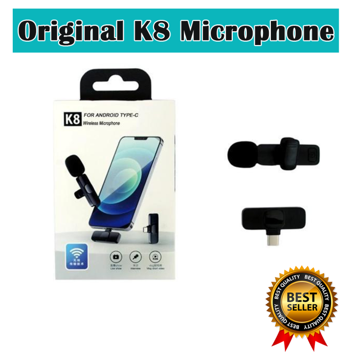 Original k8 Wireless Microphone Type C (Best mic for recording ...