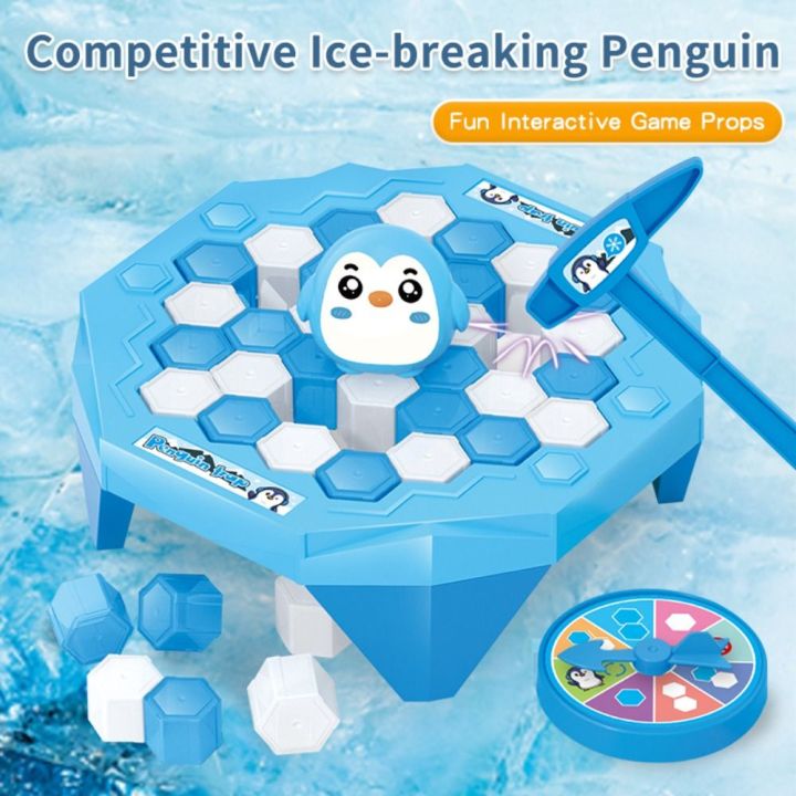 Creative Plastic Ice Breaking Game Toy Penguin Frog Animals Green/Blue/Yellow Decompression