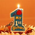 My First Birthday Spiral Party Candles Cake Decoration Topper Happy Birthday Candle,-(K.S.). 