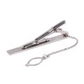 Mens Plain Silver Chrome Stainless Steel 6CM Standard Tie Clip Clasp Bars Pins. 