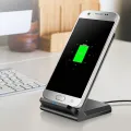 Fast Wireless Charger Charging Pad for Samsung Galaxy Note 8 S8 S8 Plus S7 S7 Edge Note 5 S6 Edge Plus, Standard Charge for Apple iPhone X / 8 / 8 Plus(Black). 