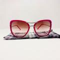 Sunglasses For Women Stylish Branded Anti UV Big Metallic Frame Sunglasses With Free Sunglasses Cover. 