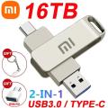 Xiaomi 16TB USB 3.0 Flash Drive 8TB Type-C U Disk High-Speed Pen Drive U Flash Drive Portable SSD 1TB 2TB for Laptop Computer. 