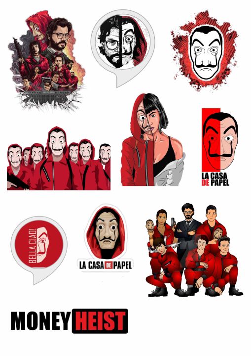 Money heist Stickers for Laptop Car Bike Phone Stickers