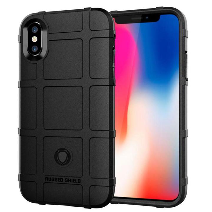 Rugged Shield Silicone Case For Apple iphone X Cases Military Heavy Duty Protect Phone Cover