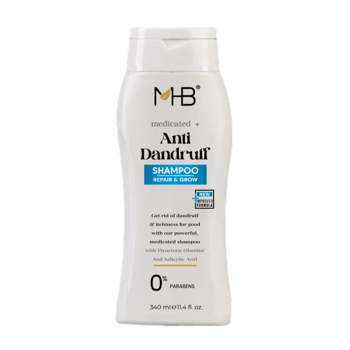 MHB Medicated+ Anti-Dandruff Shampoo: Advanced Relief for Itchy, Flaky Scalp 340ML