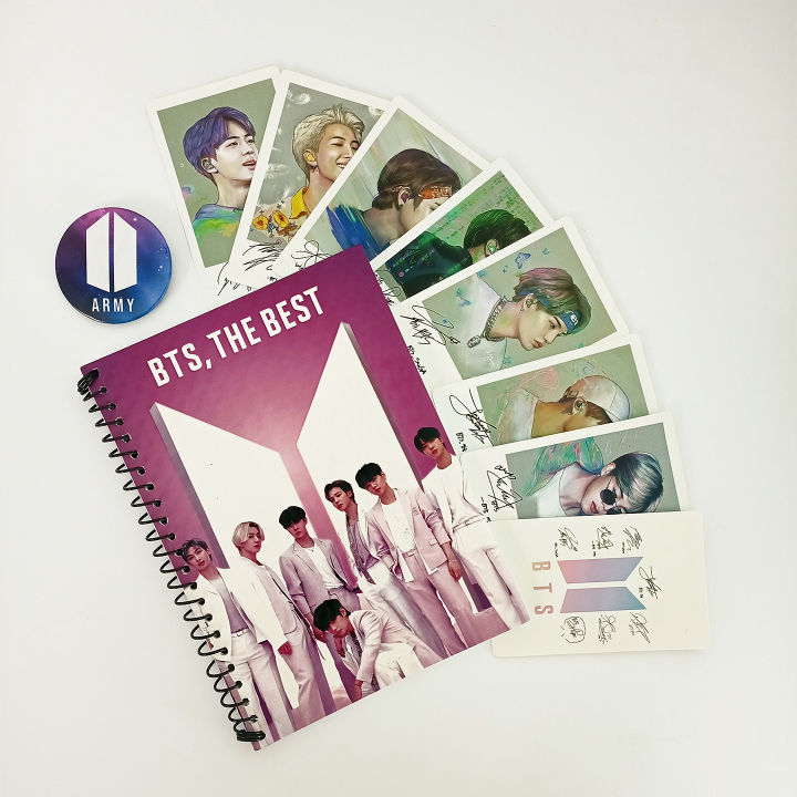 最安 1 in 3 BTS Pack 1 Badge, 1 Notebook, 1 freebies, with Deal 語学・辞書・学習参考書