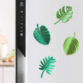 Fridge Stickers Delicate Texture Mini Tropical Leaves Refrigerator Stickers. 