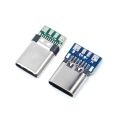 10pcs USB 3.1 Type-C Connector 24 Pins Male / Female Socket Receptacle Adapter to Solder Wire & Cable 24 Pins Support Board. 