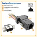 DB9 to RJ45 Serial  converter Adapter/ RS232 Female to RJ-45 Female Ethernet Converter/Computer convertor. 