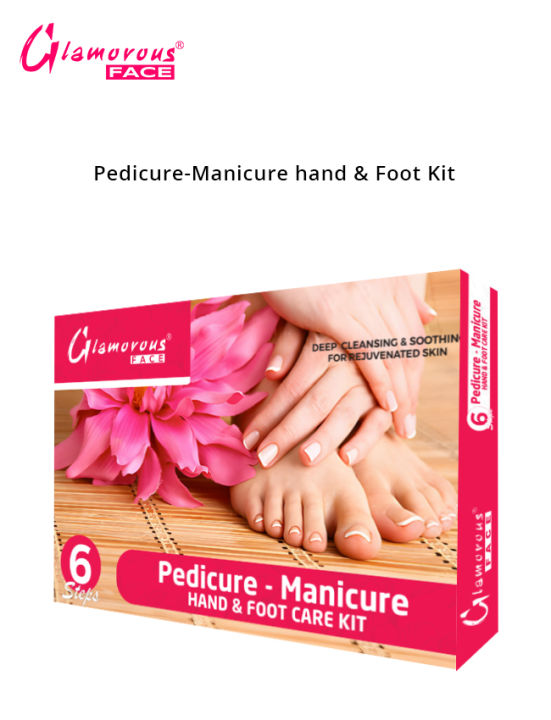 Glamorous Face 6 Steps Mani Pedi Hand & Foot Care Kit, Deep Cleansing & Soothing For Rejuvenated Skin