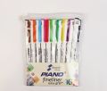 Fine Liner Easy Grip Multi color Pointers - Pack of 10 -Japanese 0.3 mm Nylon Tip -Click-on Cap - Easy Grip. 