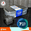 Thumb Lock Food PLASTIC   Storage Container   Box – 7 Pcs Set. 