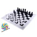 Marble Onyx Chess Set . Handcrafted board game . 32 figures 1 chess board and fancy velvety storage box. 
