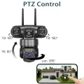 15 MP =5MP+5MP+5MP  Ptz Wifi Outdoor Security  Camera Lens, 3 Screen, CCTV,Color Night Vision Auto Tracking, Waterproof15MP WiFi Camera with Three Lens Three Screen Color Night Vision PTZ Outdoor Waterproof Security IP Camera CCTV Surveillance Cam. 