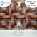 Volumetric Flask, 500ml – Clear-Fitted with Polypropylene Stopper - Class A, Tolerance ±0.10 ml - White Graduation Mark - Borosilicate Glass –NORMAX. 