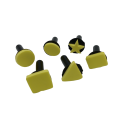 6 pcs Multi shapes Sponge Drawing Stamp DIY Foam Sponge Paint Brush Set Stencil Brush Value Pack of 6 Different Shapes. 