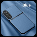 SamsungA16 5G Magnetic Holder Leather Back Cover for Samsung Galaxy A16 5G 4G Soft Silicone Shockproof Coque on Sumsung A 16 16A. 