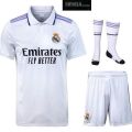 Real Madrid Football Kit New Design Soccer Kit Adults and Kids Sizes Available. 