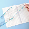 1/2pcs Preventing Myopia Ruler Creative Plastic With Wavy Line Scale Ruler Transparent Straight Rulers School Office Stationery Supplies. 