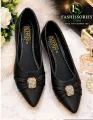 Stylish Glossy Pumps Shoes for Women Soft Medicated Comfortable Pumps for Ladies & Girls Casual Fashion Shoes Beige,  Black. 