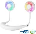 Sports Fan Portable Neck Fan, Color Changing LED, with Aromatherapy, 360° Free Rotation,and Lower Noise Strong Airflow Headphone Design for Sport, Office, Home, Outdoor, Travel, etc.. 