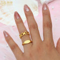 ZHENXI INS Hot Sale 111-999 Angel Number Design Stainless Steel Gold Plated Retro Hip Hop Women Men Ring for Daily Wear. 