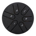 Mini Steel Drum 6 Note Compact Handpan Drum A Tune for Reduce Stress. 