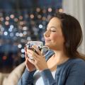Double Wall Glass Mug Cup Insulated Coffee Mugs with Dry Flower Espresso Cup Safe and Decorative Flowers couple cups gifts. 