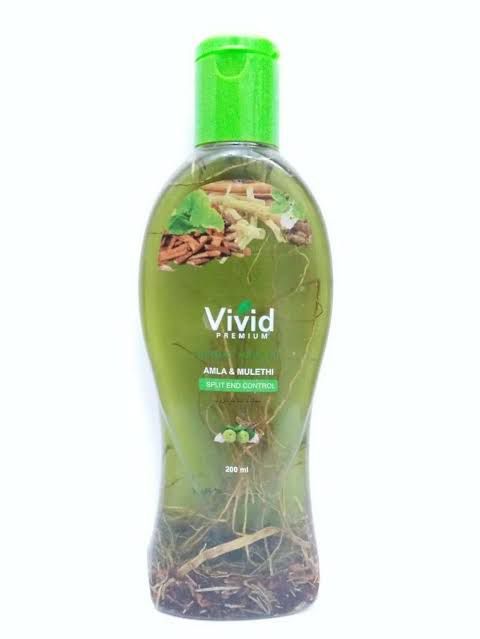 Vivid Premium Herbal Hair Oil Amla & Mulethi Split End Control 200 ML