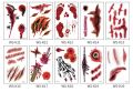 10PCS Halloween Scar Tattoo Sticker Waterproof Temporary Cartoon Emulation Body Transfer Art Arm Leg Kid Toy Children Gift Adult. 