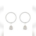Pack of 2 - Silver Rodium Plated Jhumki Bangles For Women - jh716. 