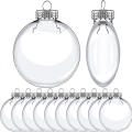 Indoor Christmas Tree Decor Plastic Ball Ornaments Clear Plastic Christmas Balls Oval Christmas Decorations Transparent Disc Ornaments. 