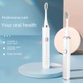 【HOT】 Portable And Rechargeable Intelligent High-Frequency Sound Wave Vibration Electric Toothbrush For Adult And Child Couples. 