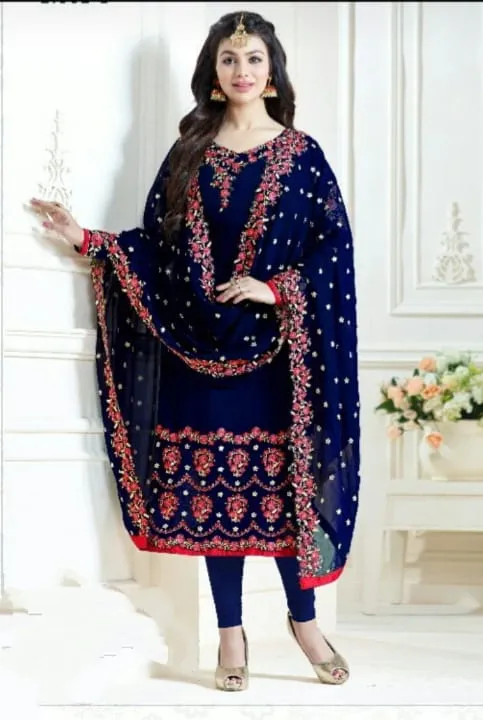 Navy%20Blue%20Ladies%20chiffon%20Embroidered%20Dress%20-%20Image%205