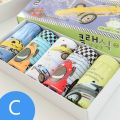 Panda Online 5PCS Kids Baby Boy Cartoon Underwear Comfort Cotton Boys Panties Breathable Brief Age 1-9 Years Old. 