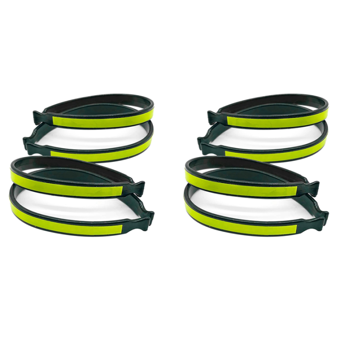 4Pair Bike Trouser Clips Lightweight Bike Trouser Clips with Reflective Bands for Night Rides